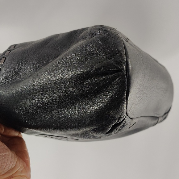 Brighton Black Leather Shoulder Bag Double Strap - Picture 4 of 15